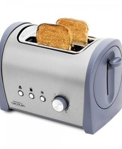 Tostadora de pan con capacidad para dos tostadas. Incluye soporte para panecillos. 800 W de potencia y 6 posiciones de tostado,