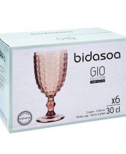 Bidasoa CAJA 6 COPAS VIDRIO AMBAR -GIO